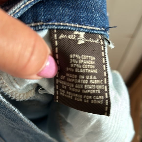 7 FOR ALL MANKIND DISTRESSED DENIM SKIRT SIZE 29 - Picture 5 of 6